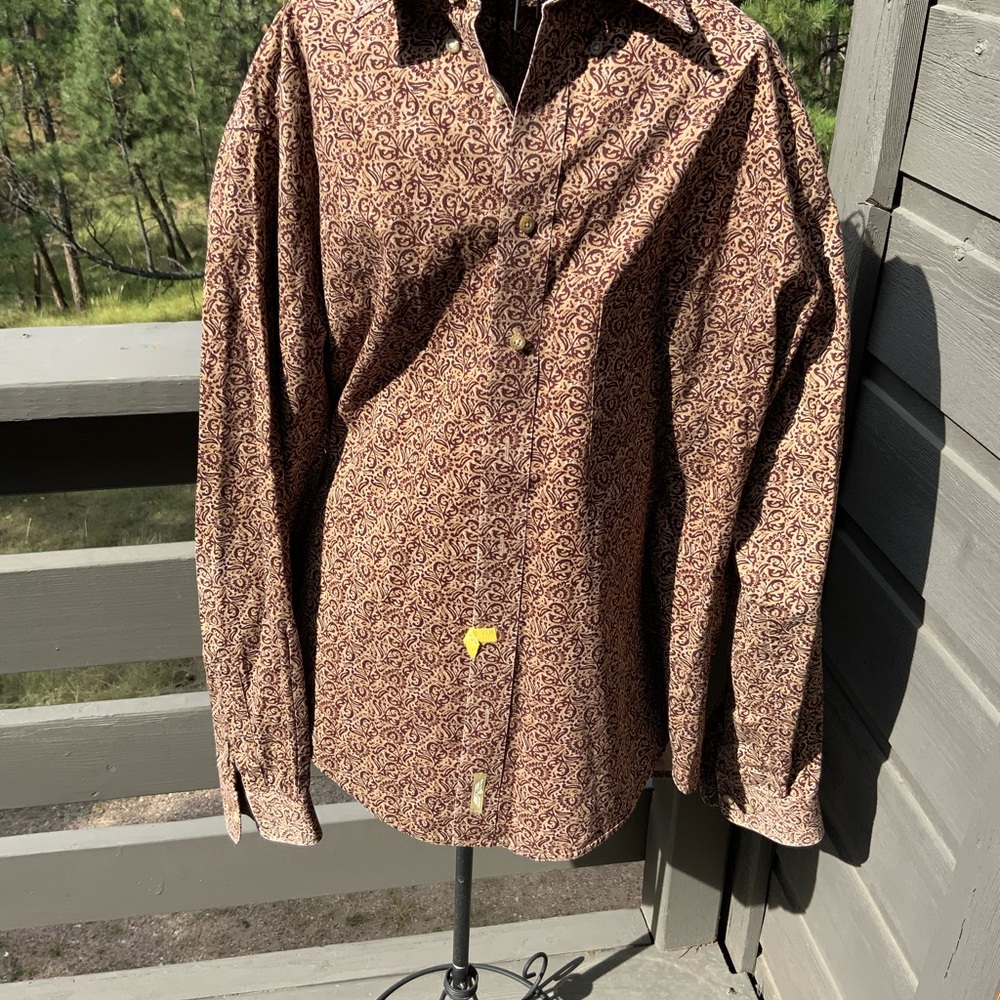 Brown Natural Issue Patterned Men's Shirt